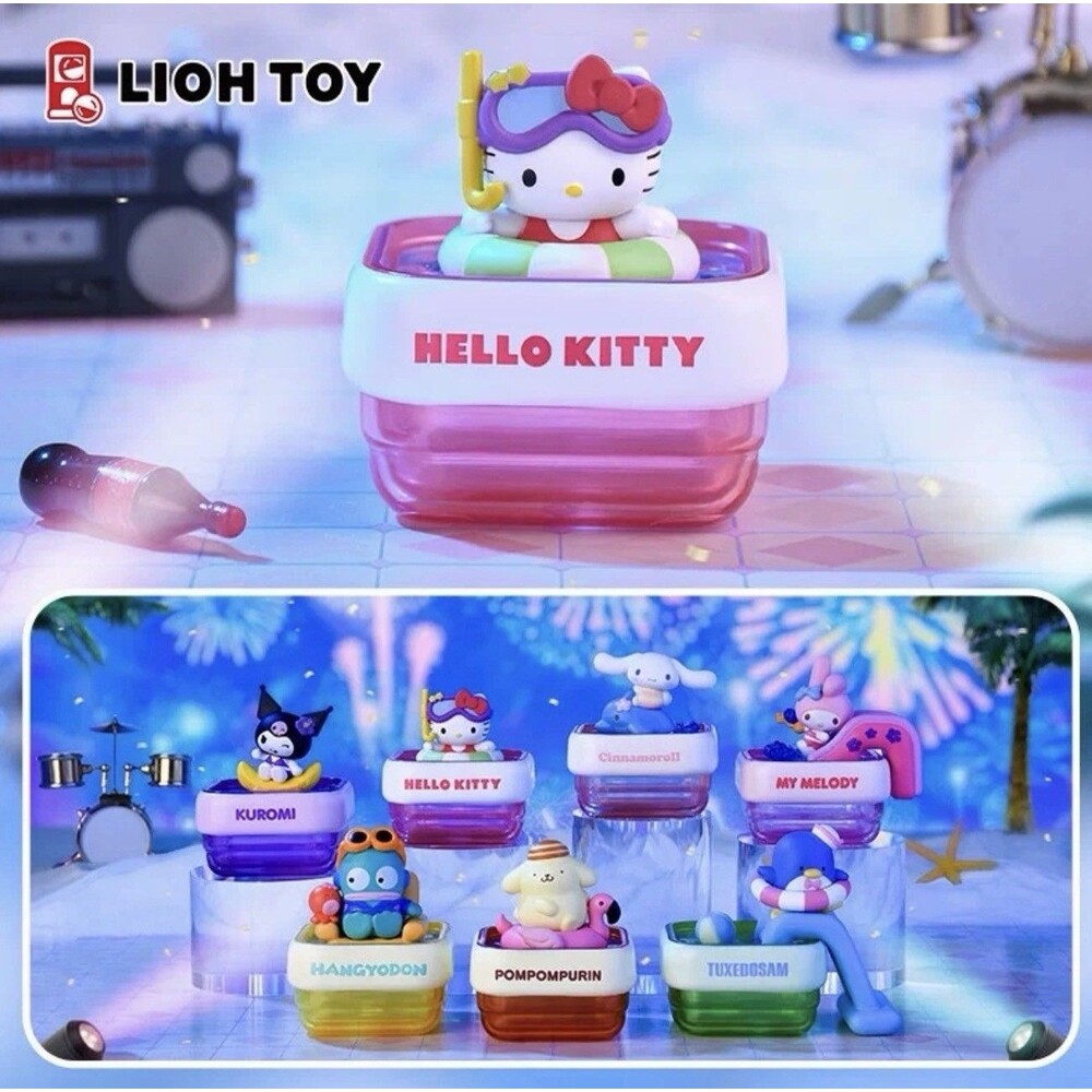Sanrio Characters Pool Party Series Blind Box Confirmed Figures